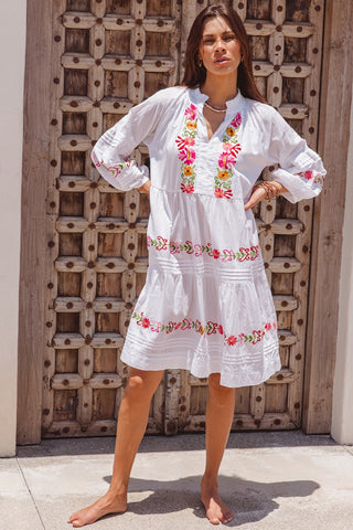 I AM PYLGRYM Clover Dress - White & Pink