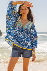 I AM PYLGRYM Byron Top - Amalfi Print