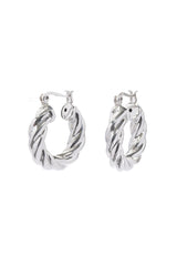 Twist Sterling Silver Earrings  - 18ct gold plated