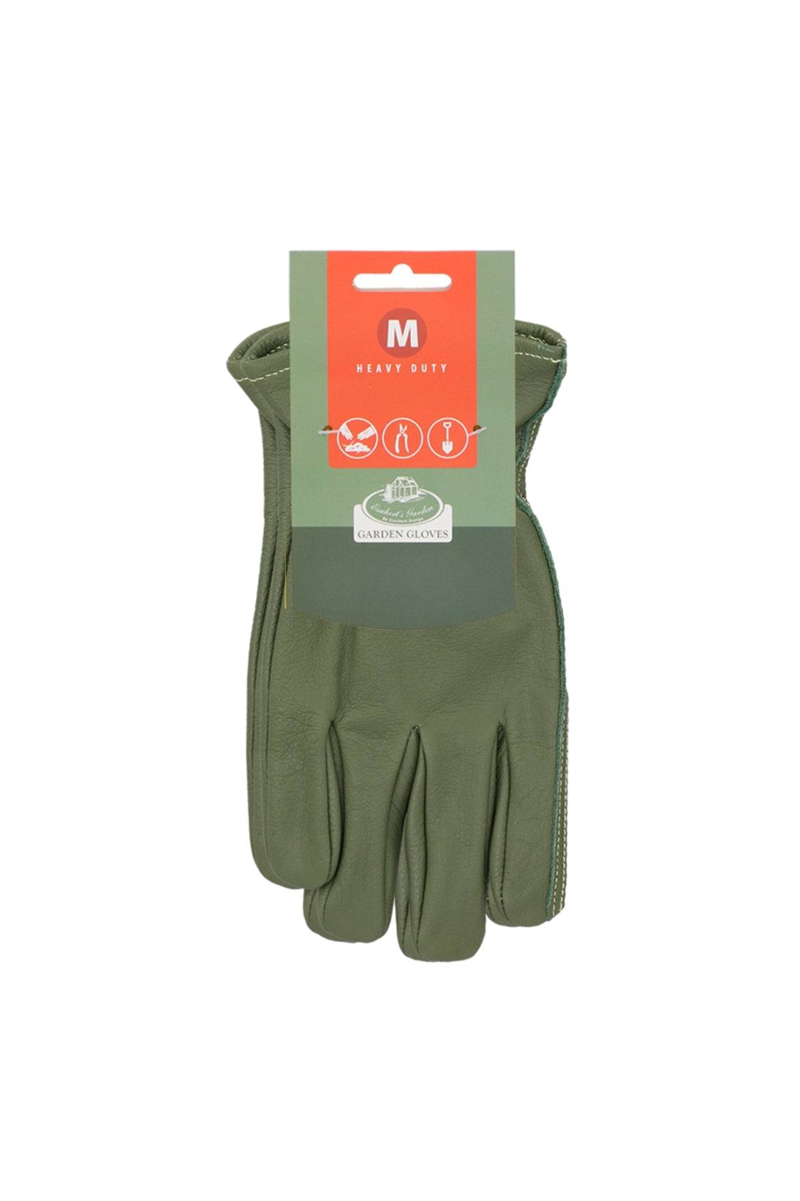 Green Leather Gardening Gloves - Medium - Magpie Style