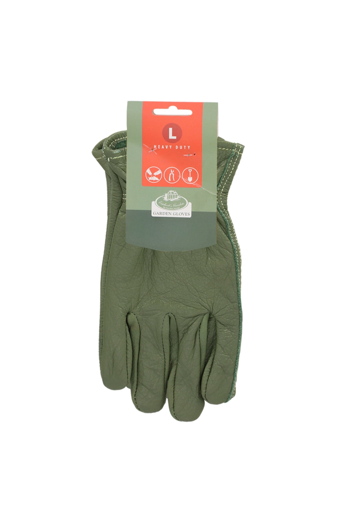 Green Leather Gardening Gloves - Large - Magpie Style