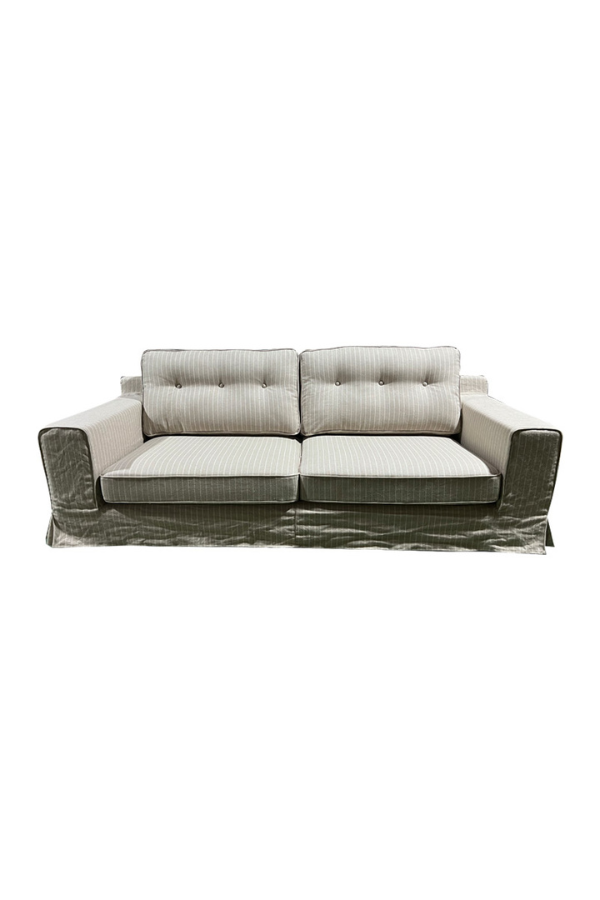 Pinstripe Slip Cover Sofa