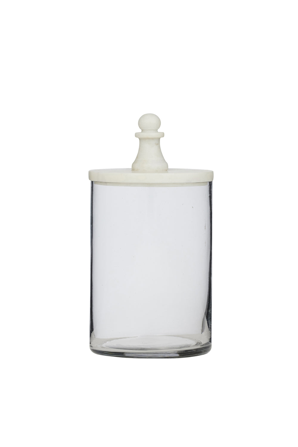 Glass Canister with Marble Lid
