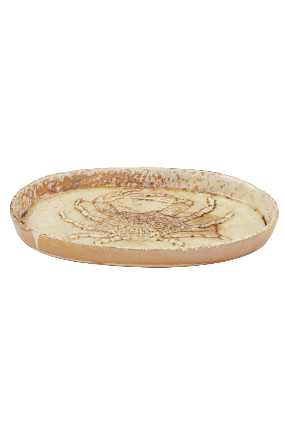 Crab Stoneware Serving Plate