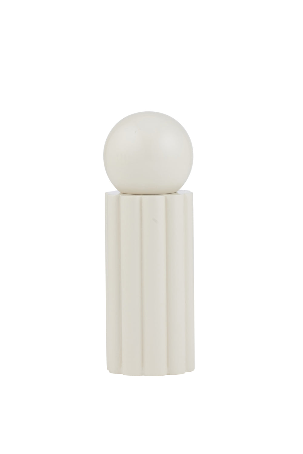 White Fluted Salt & Pepper Grinder