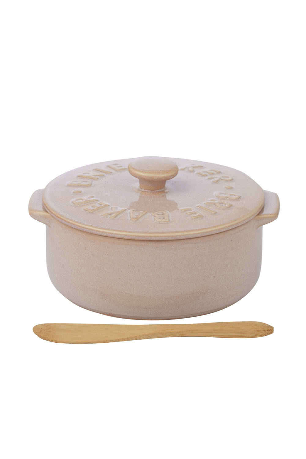 Blush Stoneware Brie Baker Set