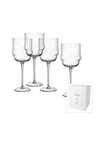 Ribbed Wavy Wine Glasses (Set of 4) - Magpie Style