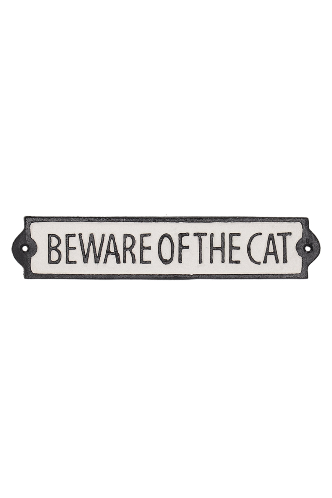 Cast Iron Beware of the Cat - Magpie Style