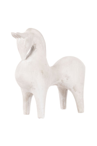 Chalky White Horse Sculpture