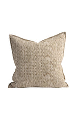 EADIE Large Lowan Cushion - Natural/Chocolate