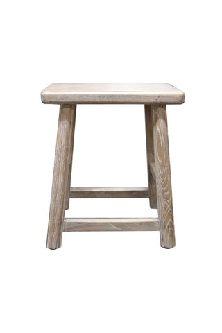 Antique Elm Rectangle Stool