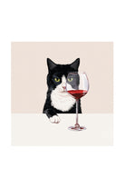 Card - Tuxedo Cat & Red Wine - Magpie Style