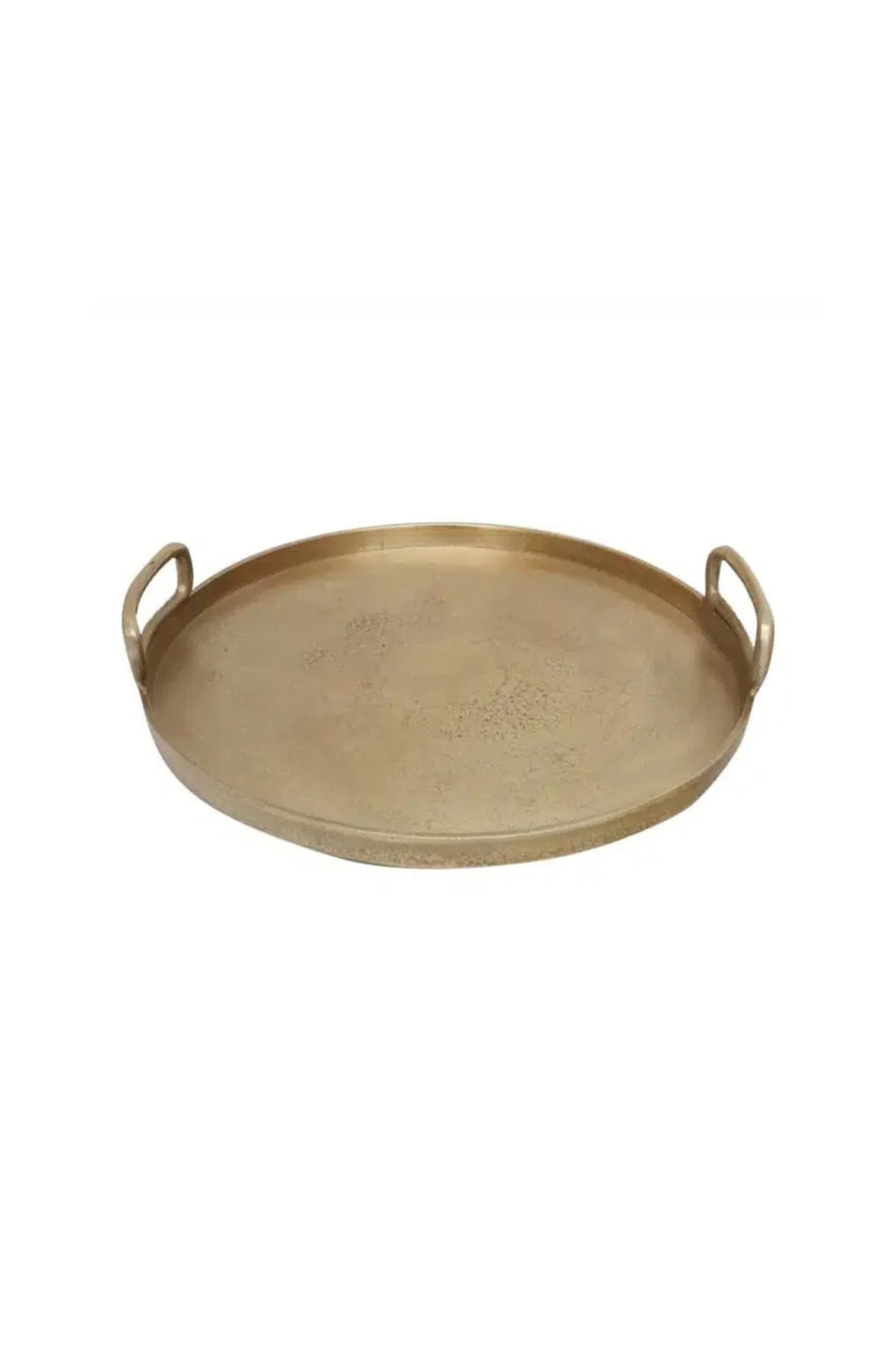 Aluminium Round Collar Tray 32cm - Raw Gold