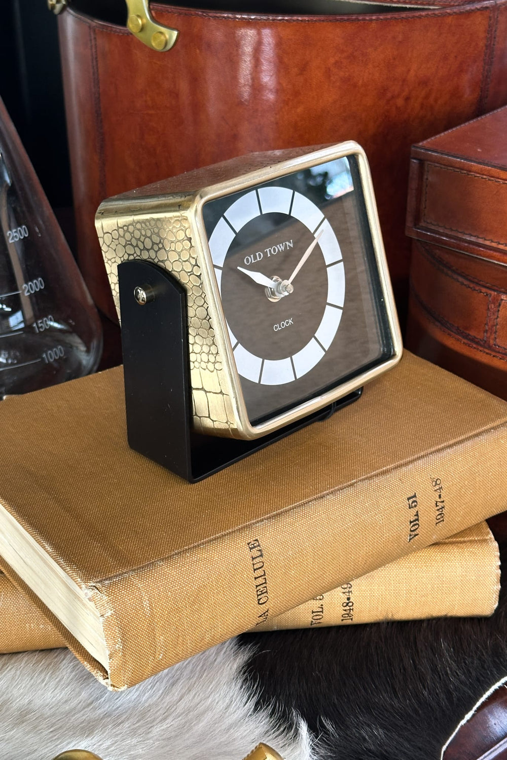 Safari Croc Print Clock