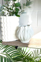 Florus Wide Stone Organic Shaped Vase - Magpie Style