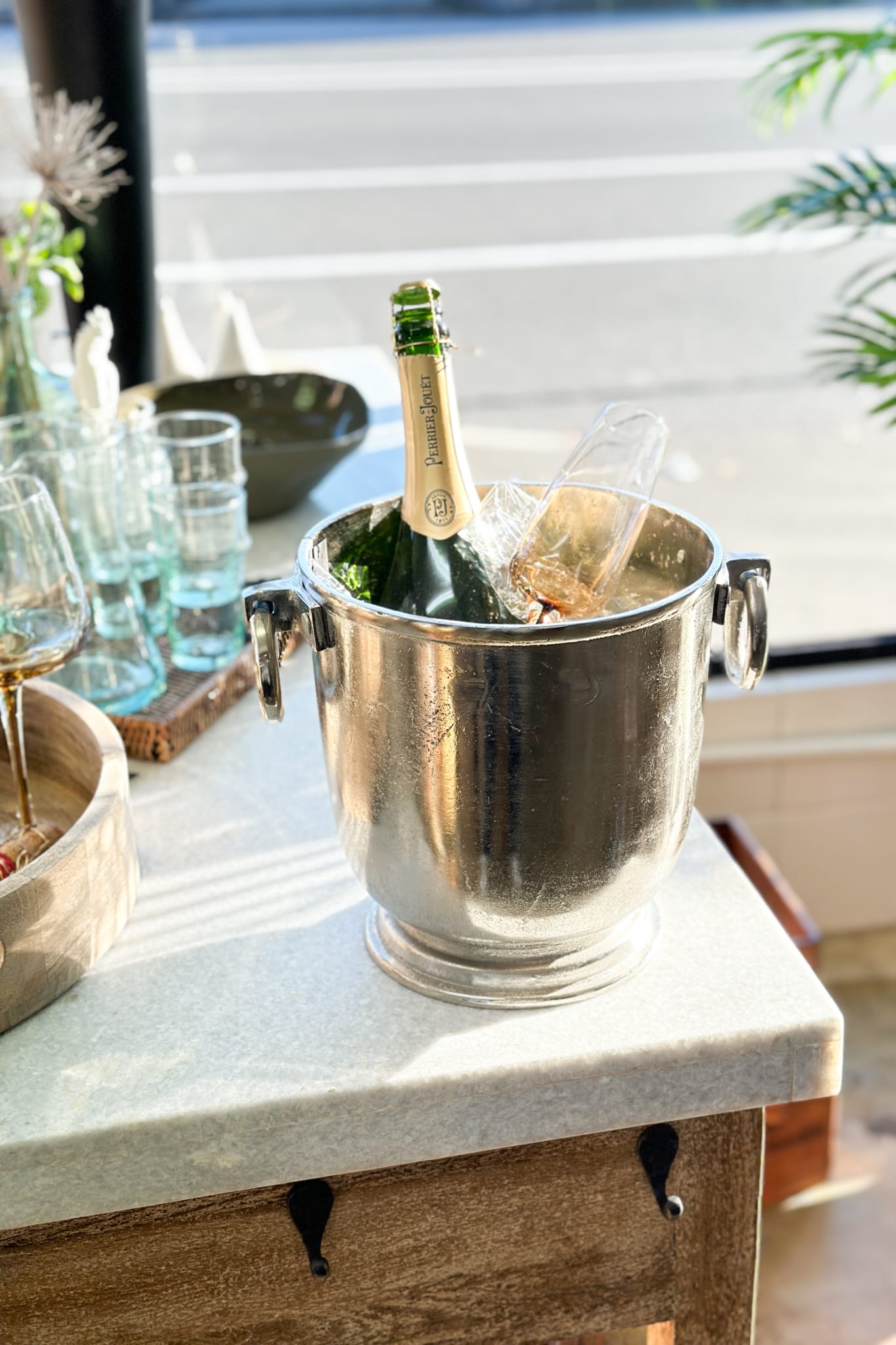 Champagne Bucket Plain With Ring Handles - Magpie Style