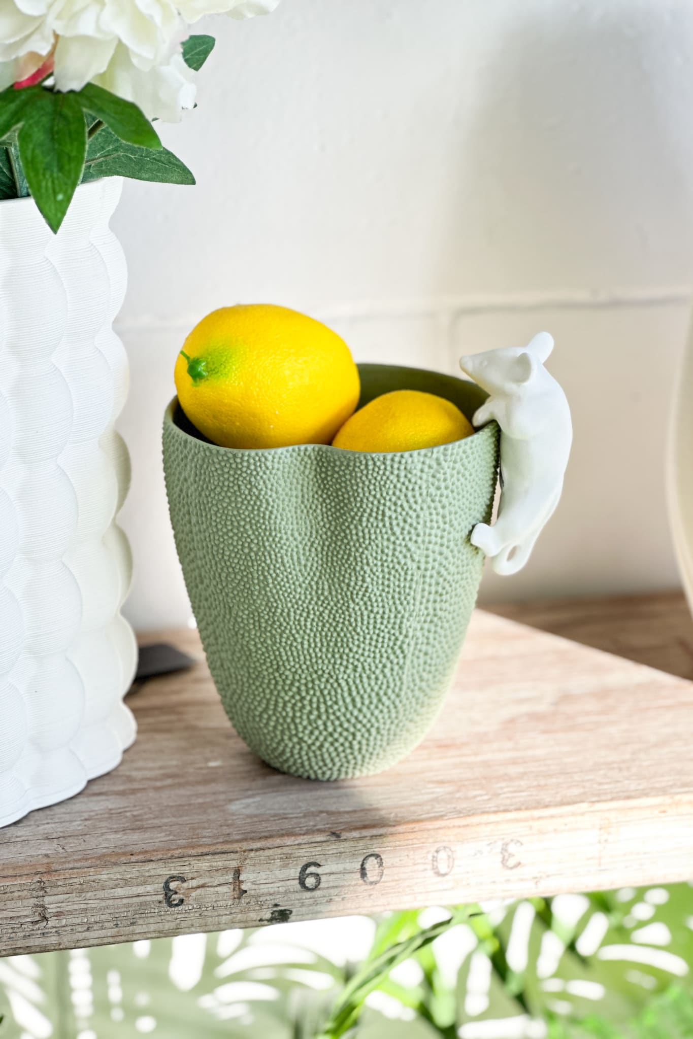 Porcelain Hanging Mouse - Magpie Style