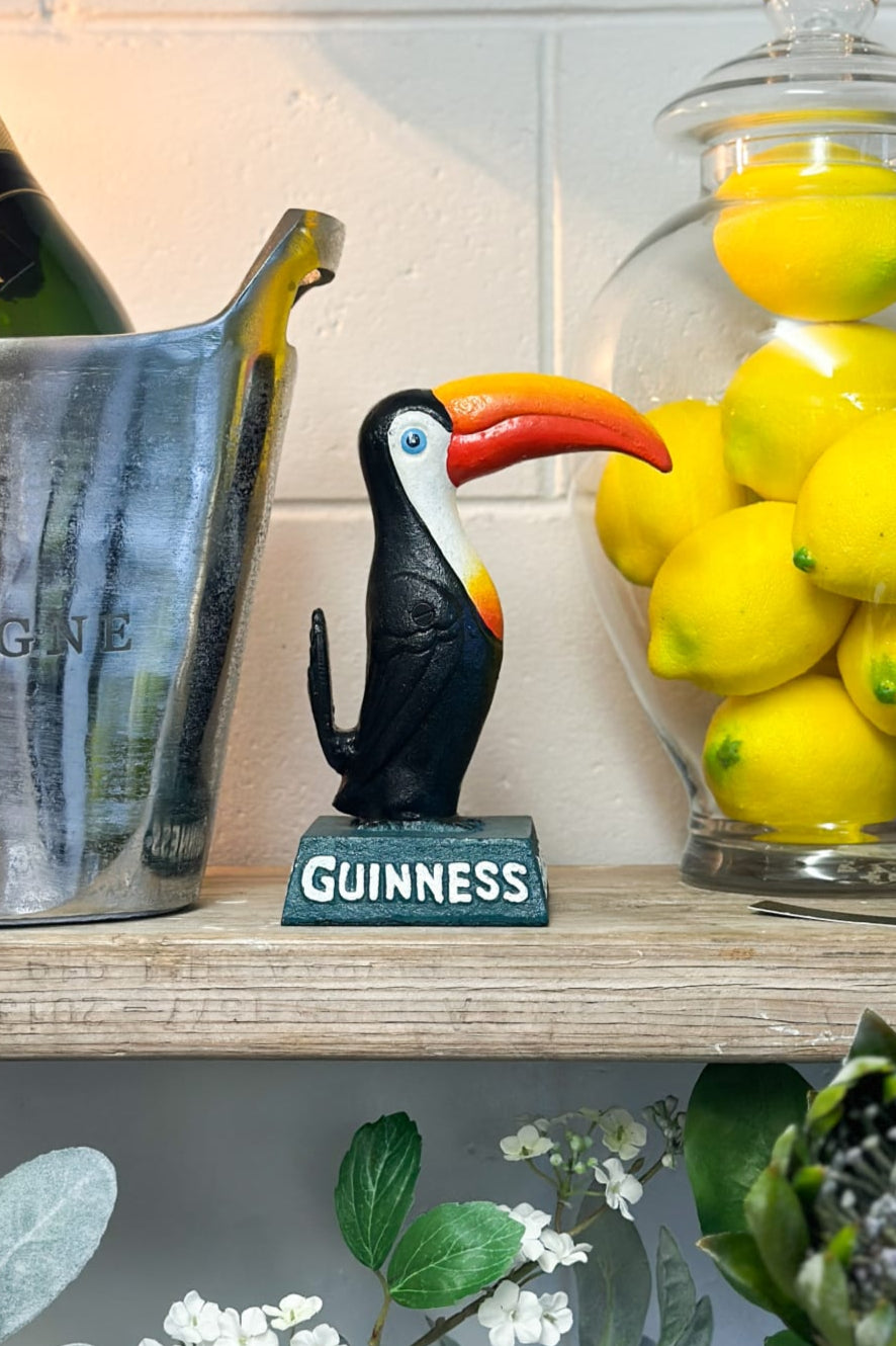 Cast Iron Guiness Bird Statue - Magpie Style