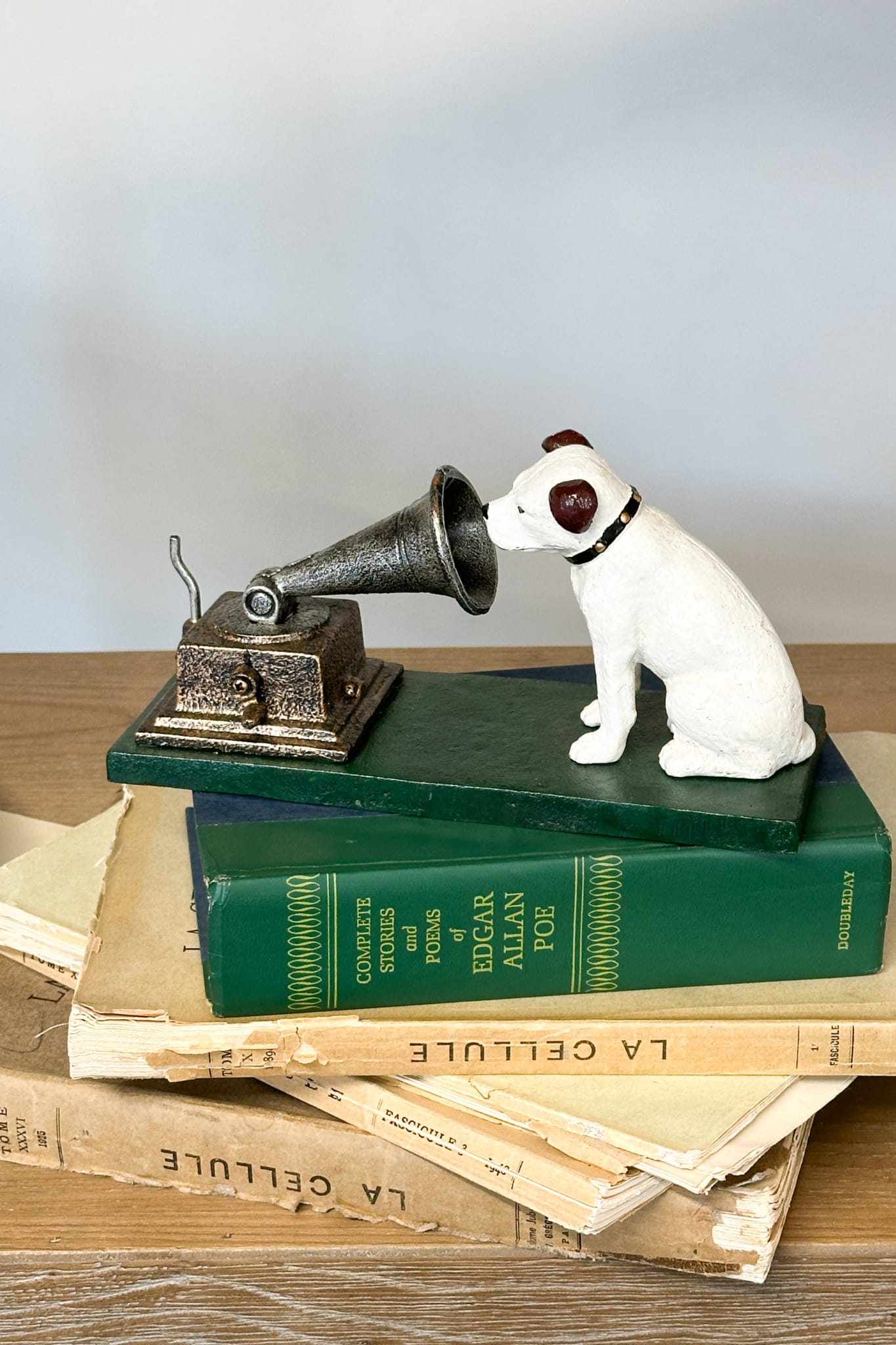 Nipper Dog with Gramophone Bookends - Cast Iron - Magpie Style