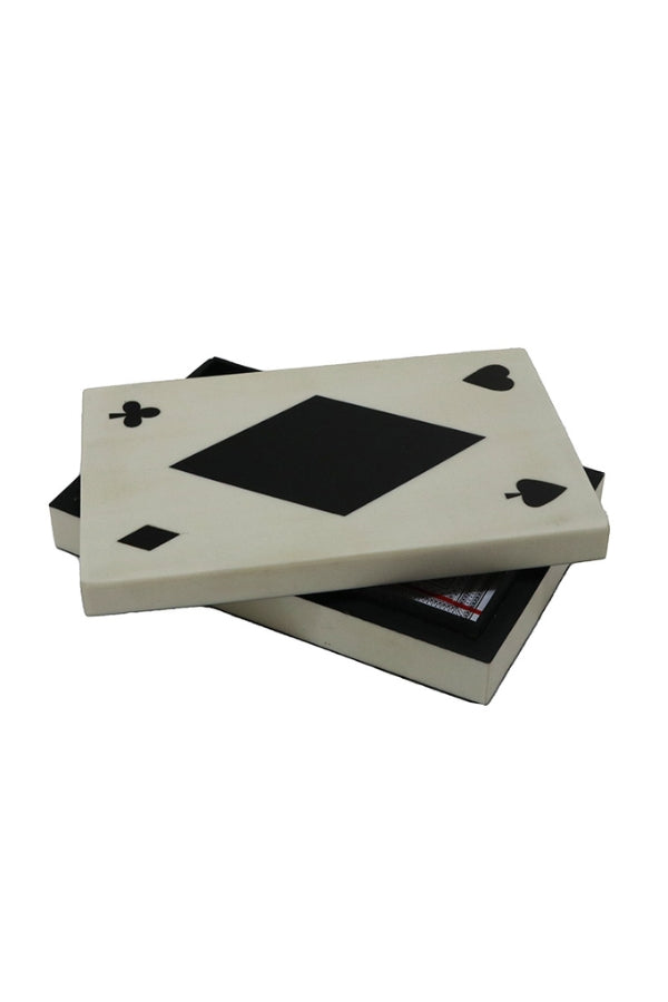 Resin Double Card Box - Black/White - Magpie Style