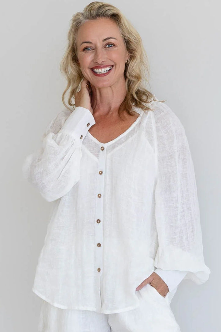 EADIE Mika Blouse - Off White - Magpie Style