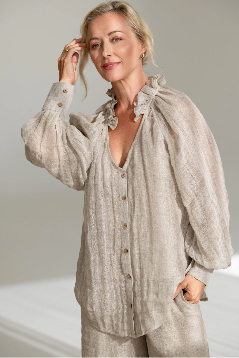 EADIE Mika Blouse - Natural - Magpie Style