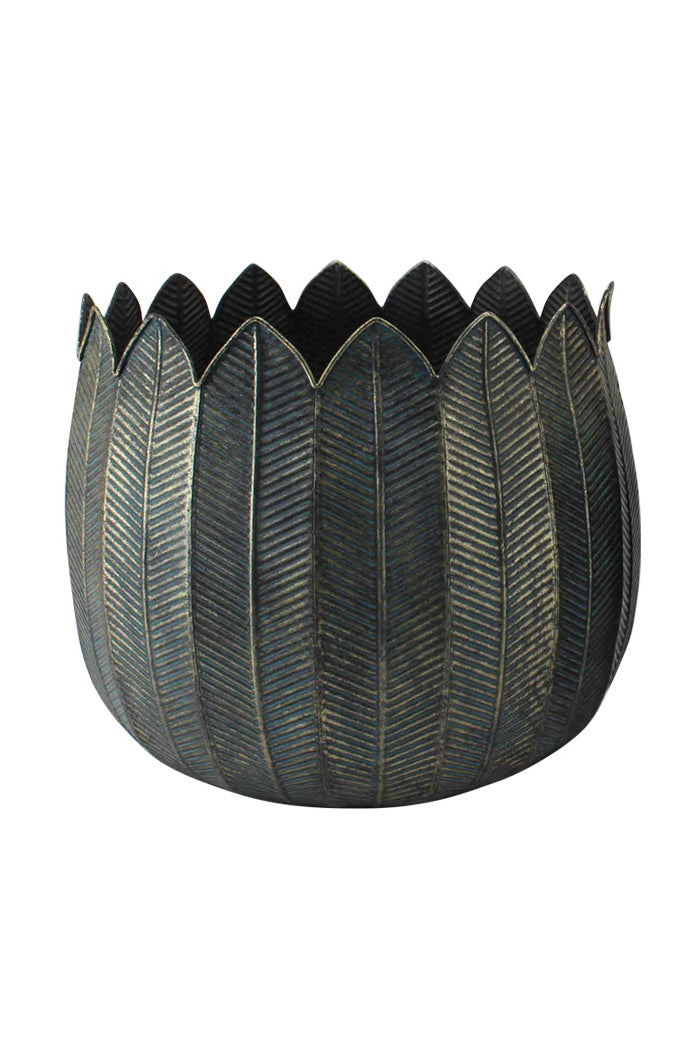 Demi Planter Antique Black Large - Magpie Style