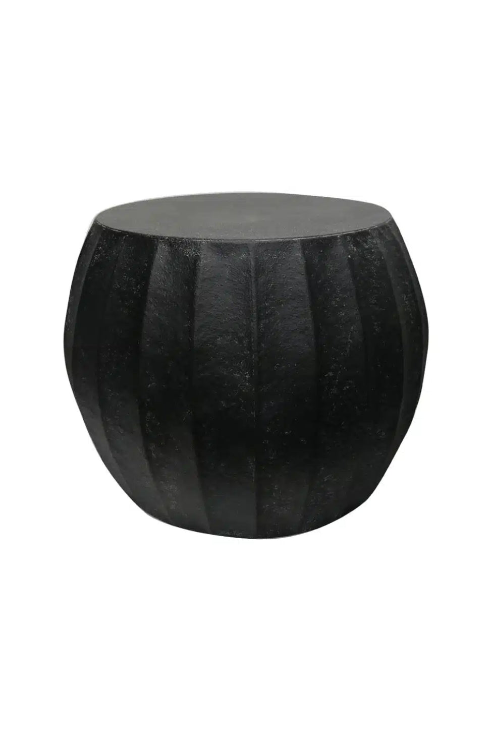 Fluted Drum Table - Black