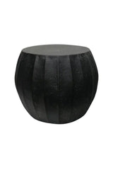 Fluted Drum Table - Black