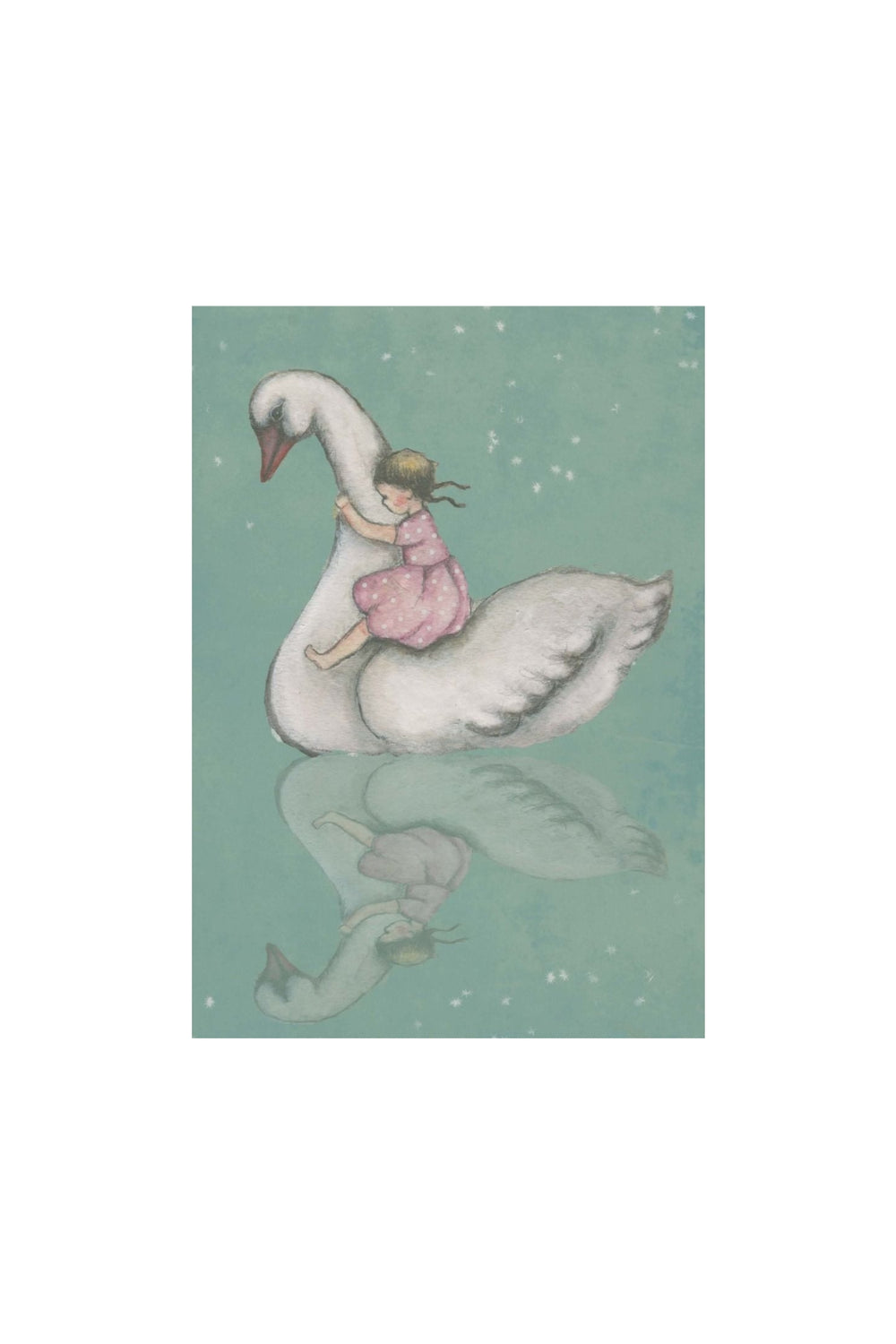 Card - Girl & Swan