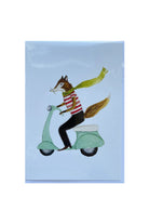 Card - Fox on Scooter - Magpie Style