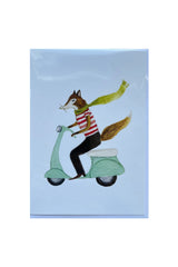 Card - Fox on Scooter