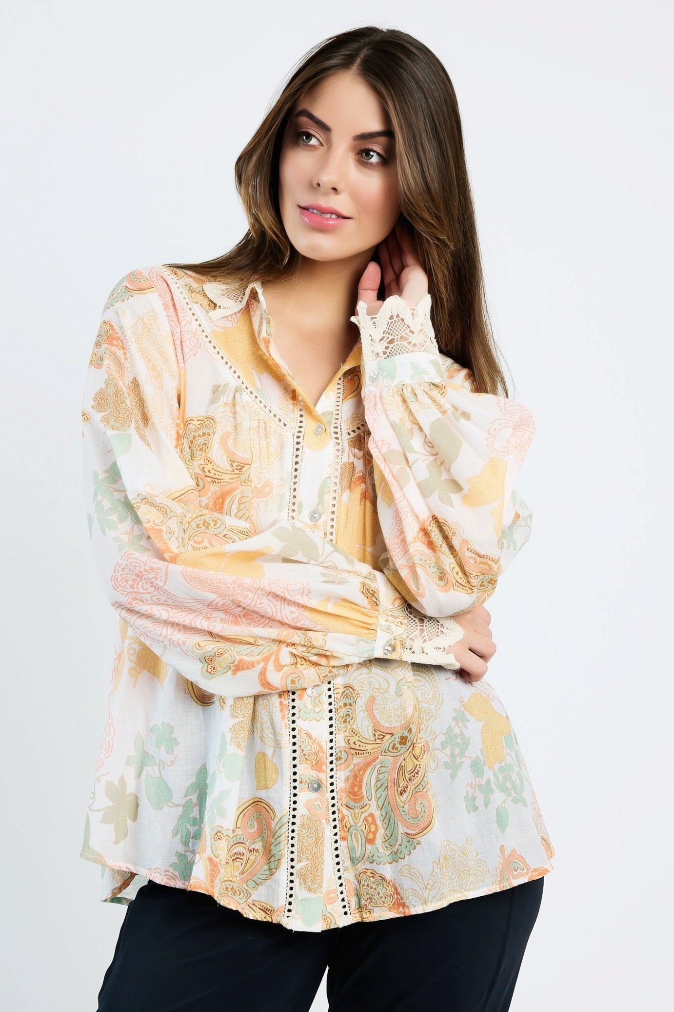 DEVOTION TWINS - Loylieta Shirt Melon - Magpie Style