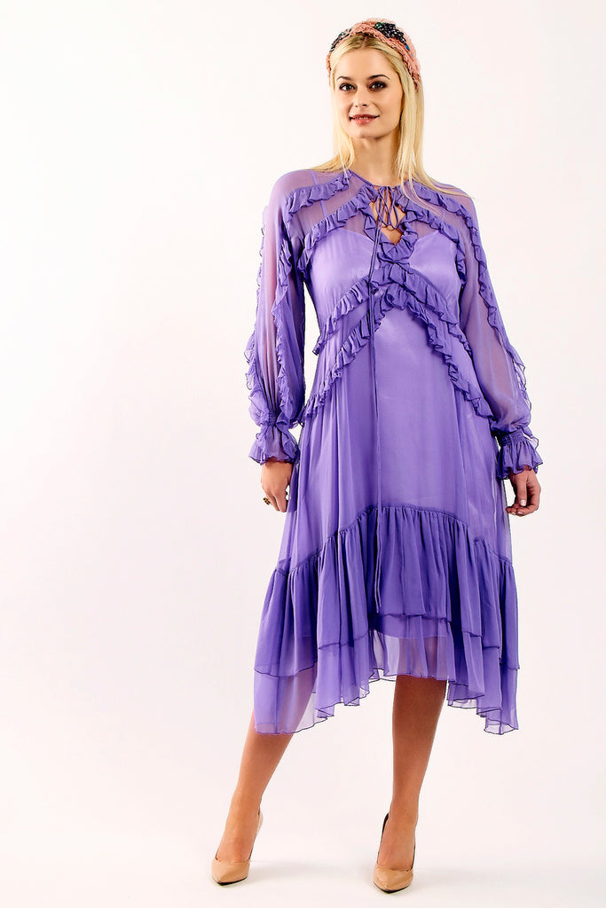 TRELISE COOPER Frill at Ease Dress - Lilac - Magpie Style