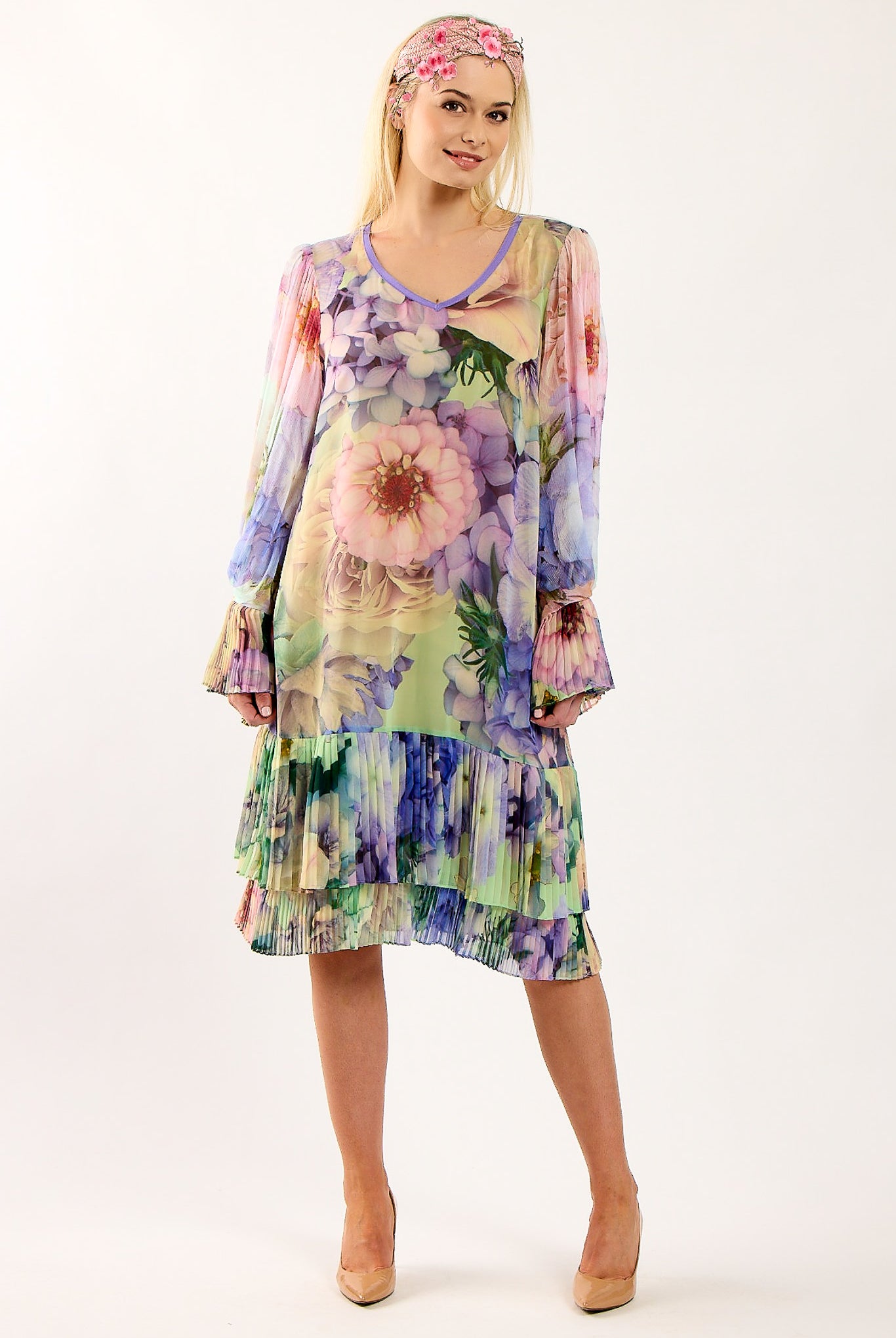 TRELISE COOPER Pleat Me Later Tunic - Pastel Floral - Magpie Style