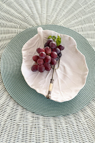 Stemmed Cabbage Leaf Melamine Platter 30cm