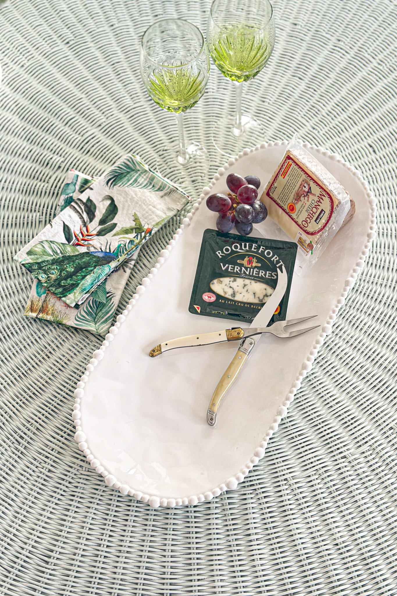 Long Pearl Melamine Platter - Magpie Style