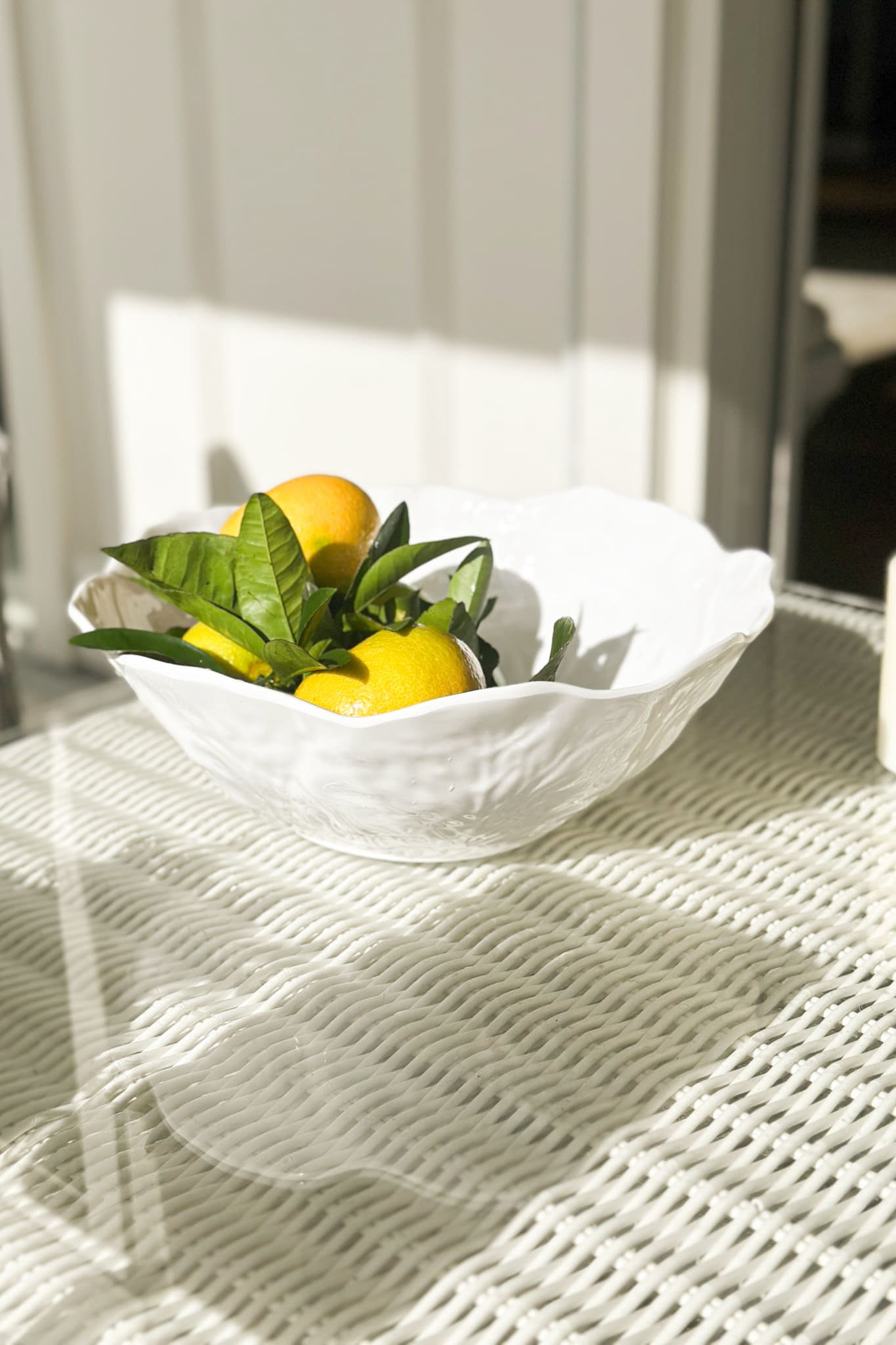 Cabbage Leaf Melamine Salad Bowl 32cm - Magpie Style