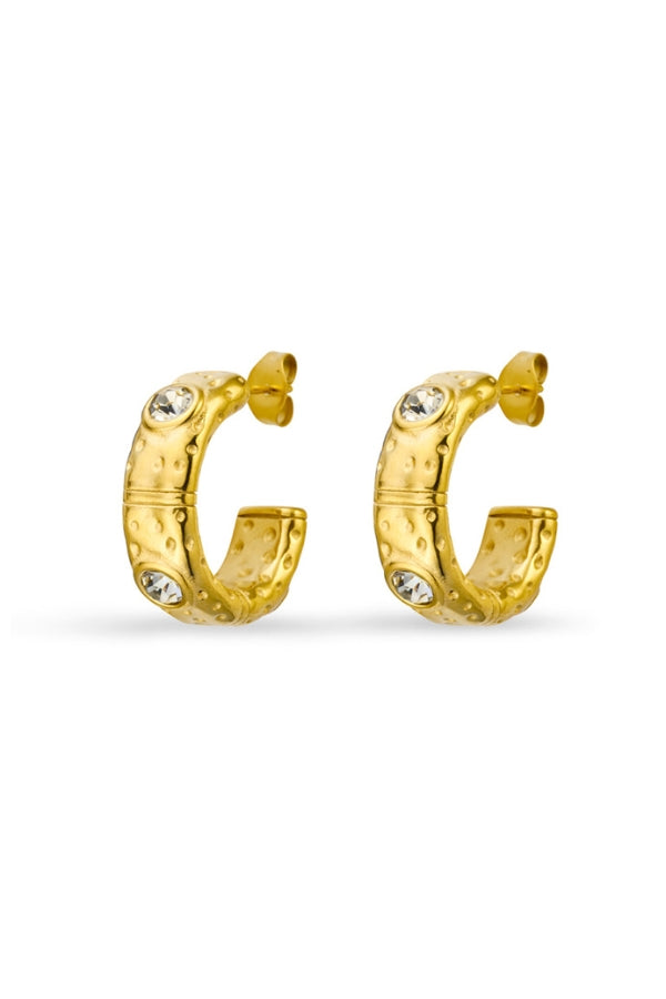 Nina Dot Pattern Hoop Earring - Magpie Style