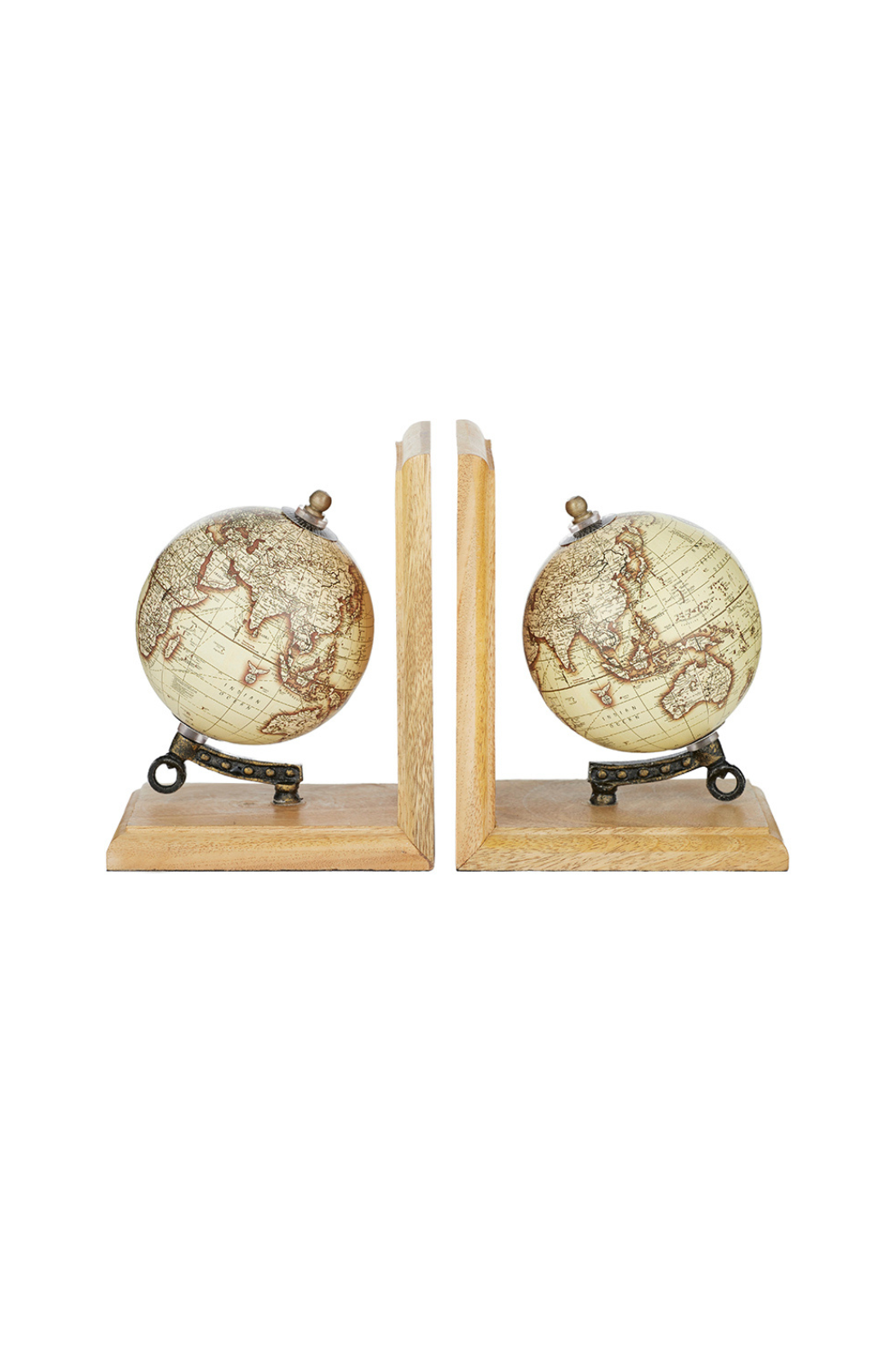 Atlas Globe Bookends - Nat - Magpie Style
