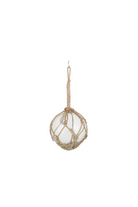 Small Buoy Glass Ball w Rope - Magpie Style