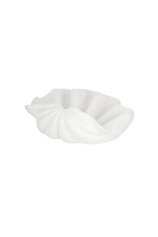 Clam Resin Bowl - White