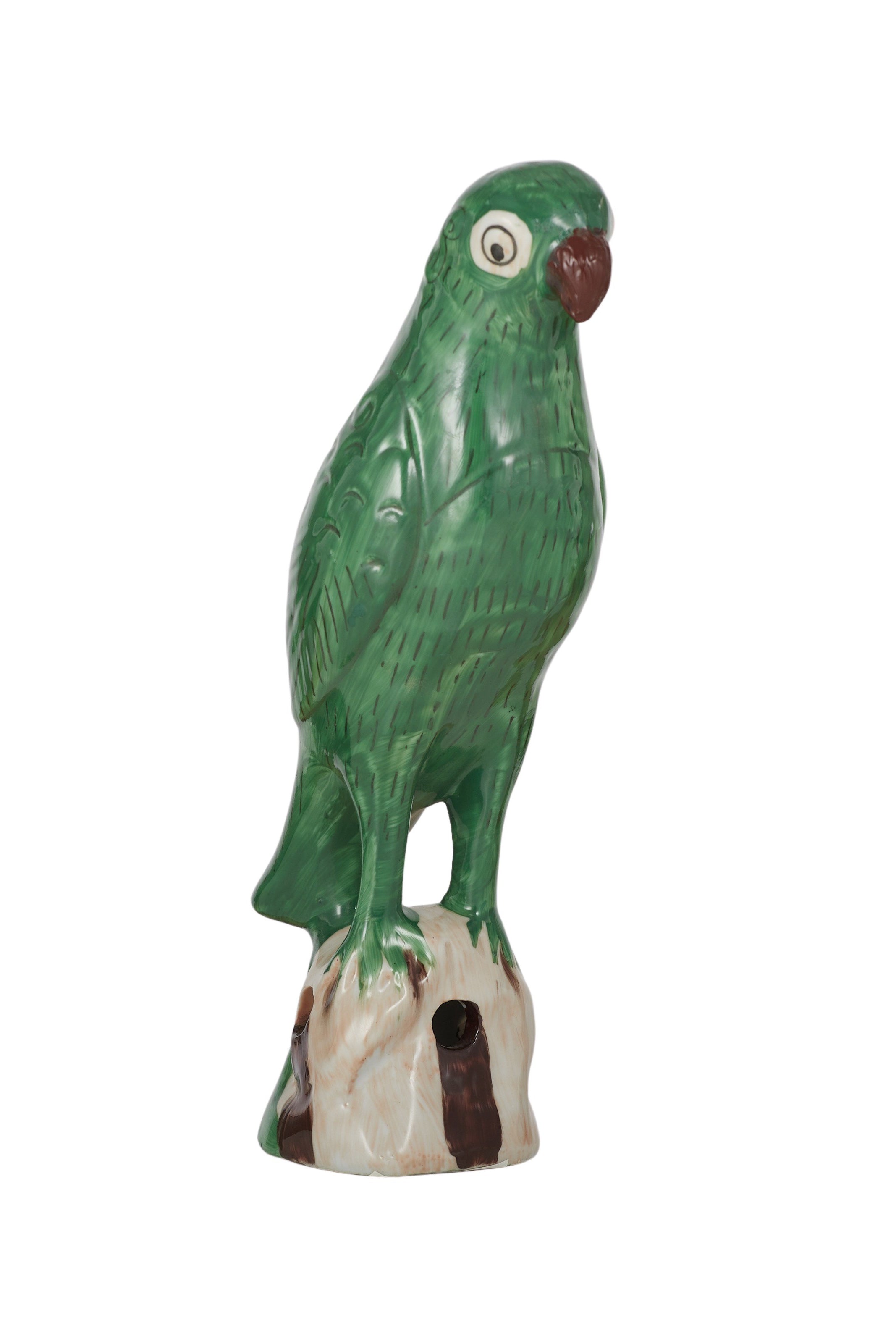 Tang Style Glazed Ceramic Parrot - Green - Magpie Style