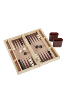 Backgammon Wood Game - Nat/Black - Magpie Style
