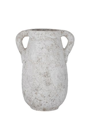 Xl Polk Ceramic Urn - Rustic White