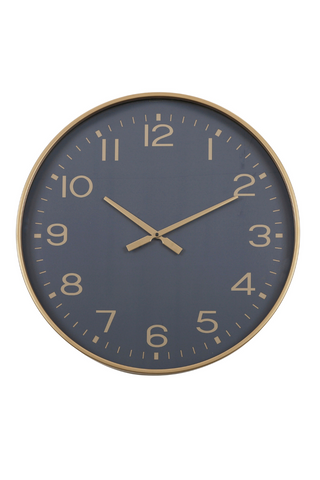 Metal Clock - Gold/Navy