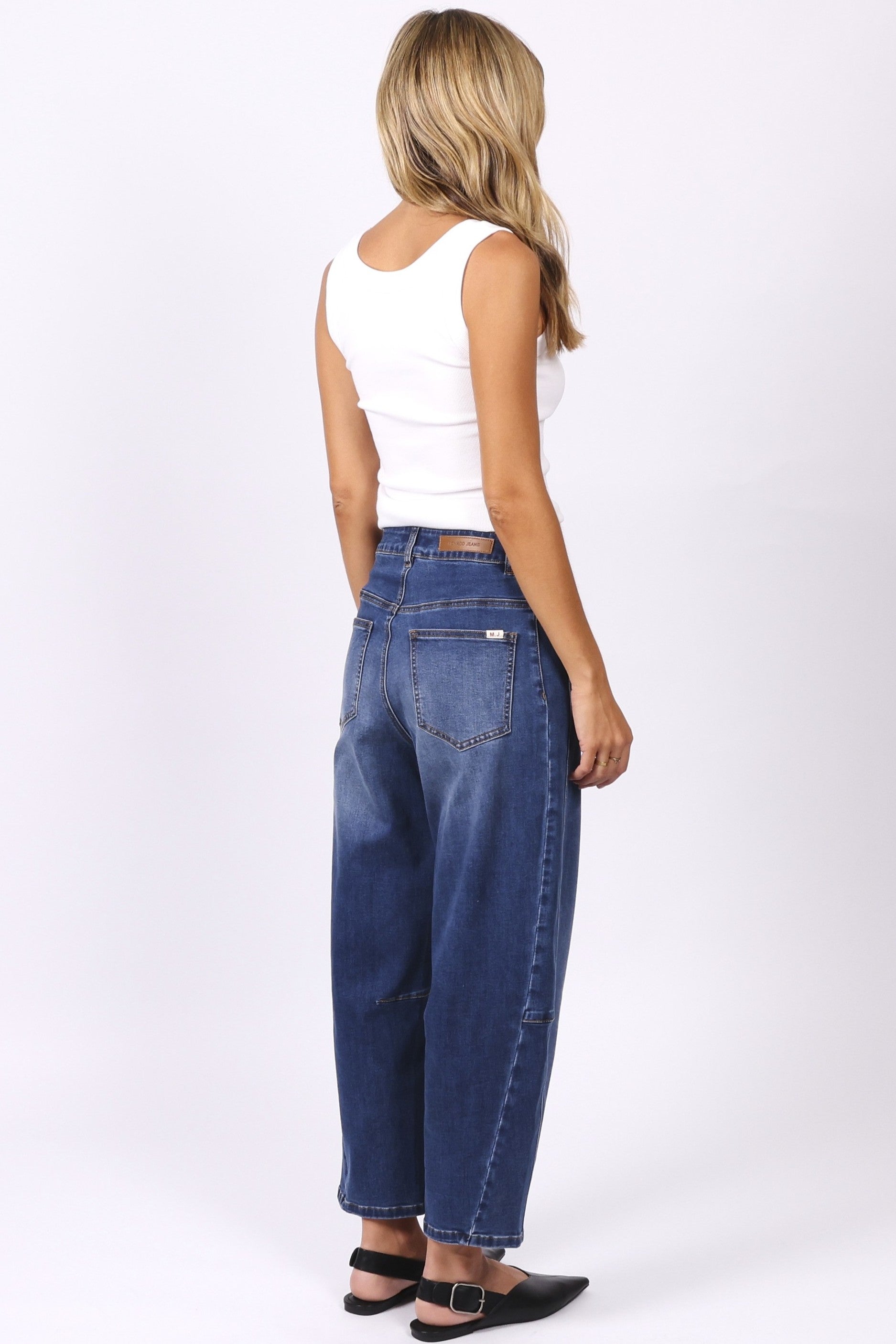 Toni Barrel Jeans - Dark Denim - Magpie Style
