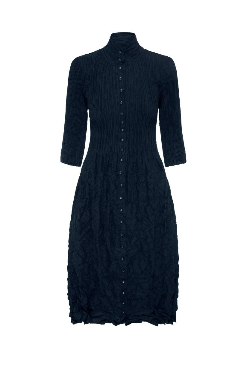 ALQUEMA Nehru Coat Dress - Midnight