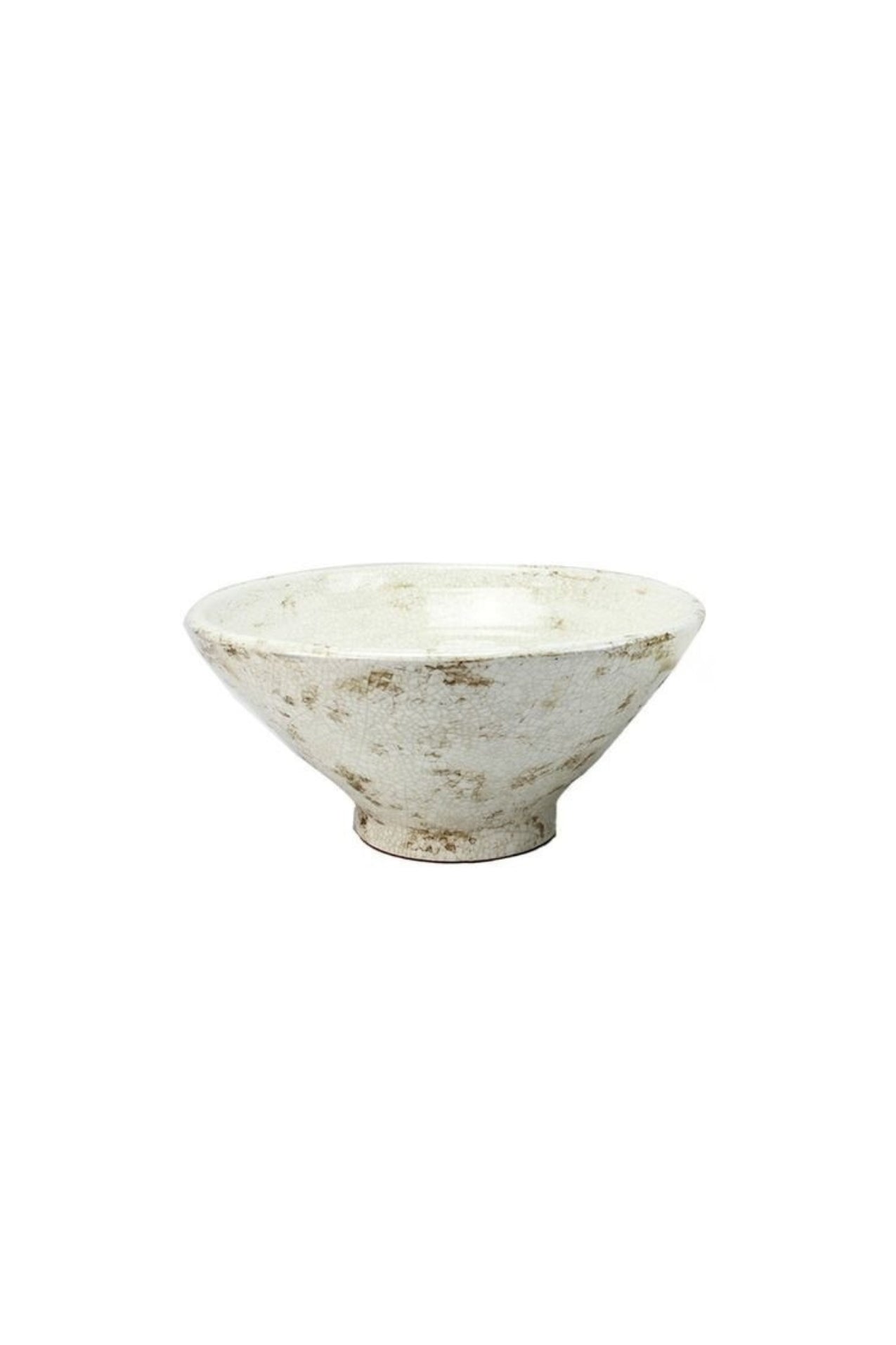 Vintage White Pedestal Bowl - Small - Magpie Style