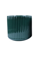 Teal Ribbed Pot - Large
